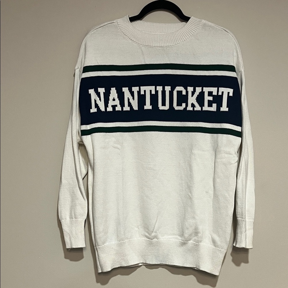 Nantucket Oversized crewneck sweater Mens size XS Womens S M Moonrise boating